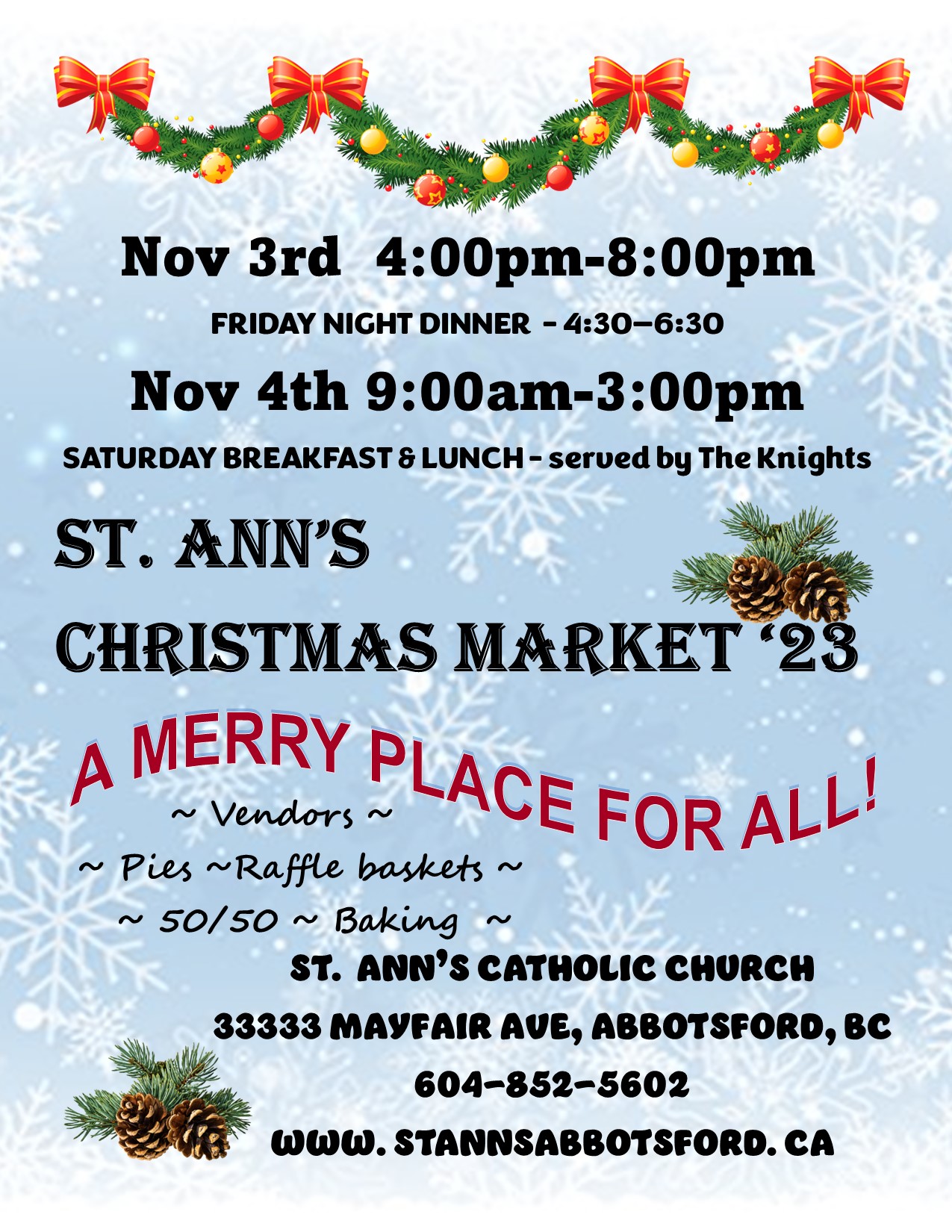 St. Ann’s Christmas Market 2023 – St. Ann's Roman Catholic Church – St ...